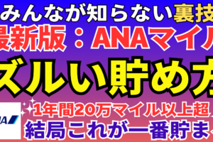 ANAマイルのズルい貯め方